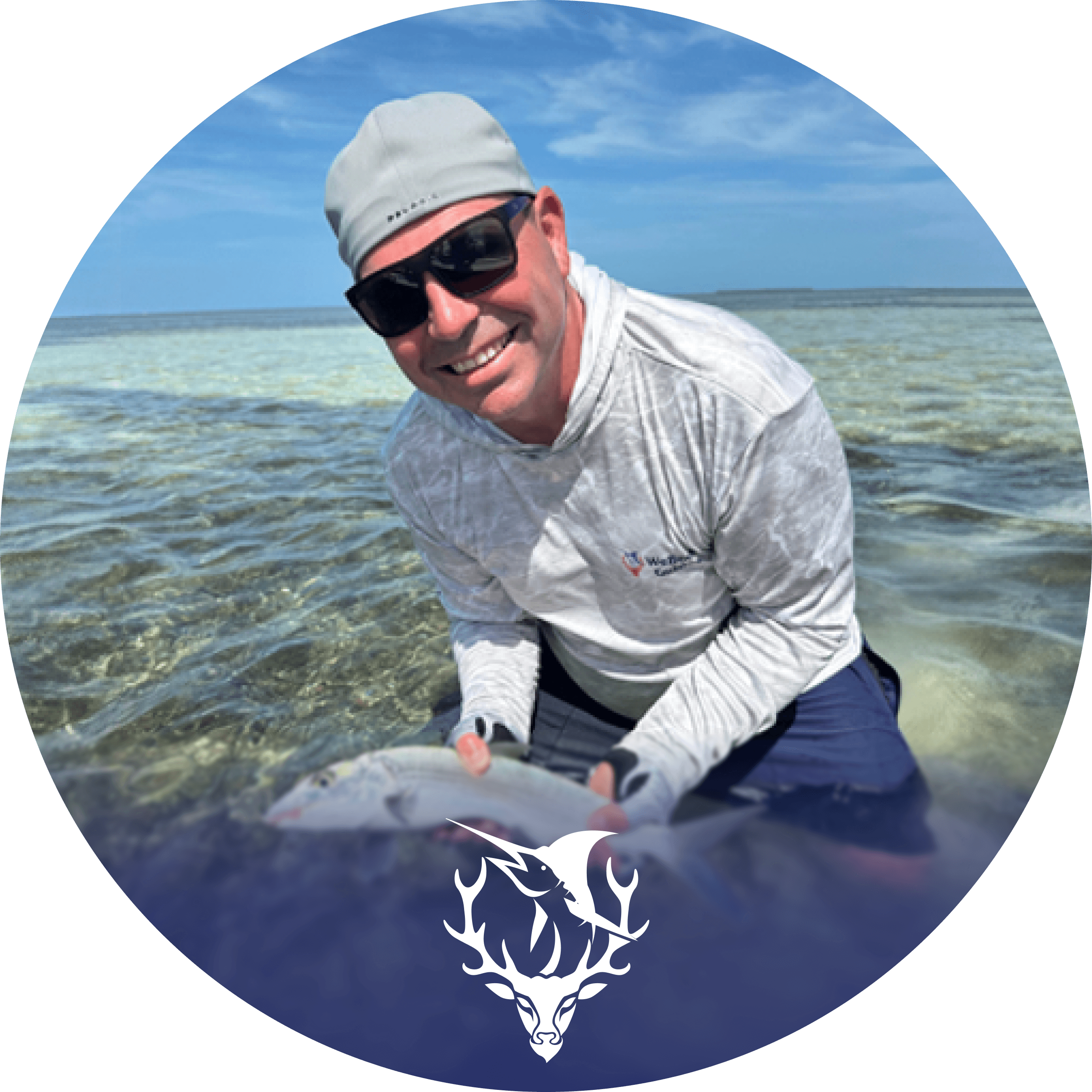 Sean Moriarty holding a fish