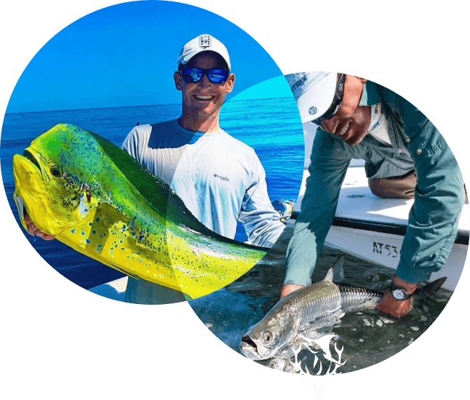 Fishing scenes composite
